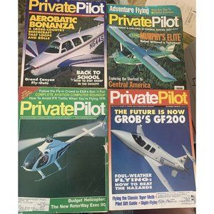Private Pilot Aviation Magazine 1991-1996 Lot of 4 Helicopter Grob Apache Plane